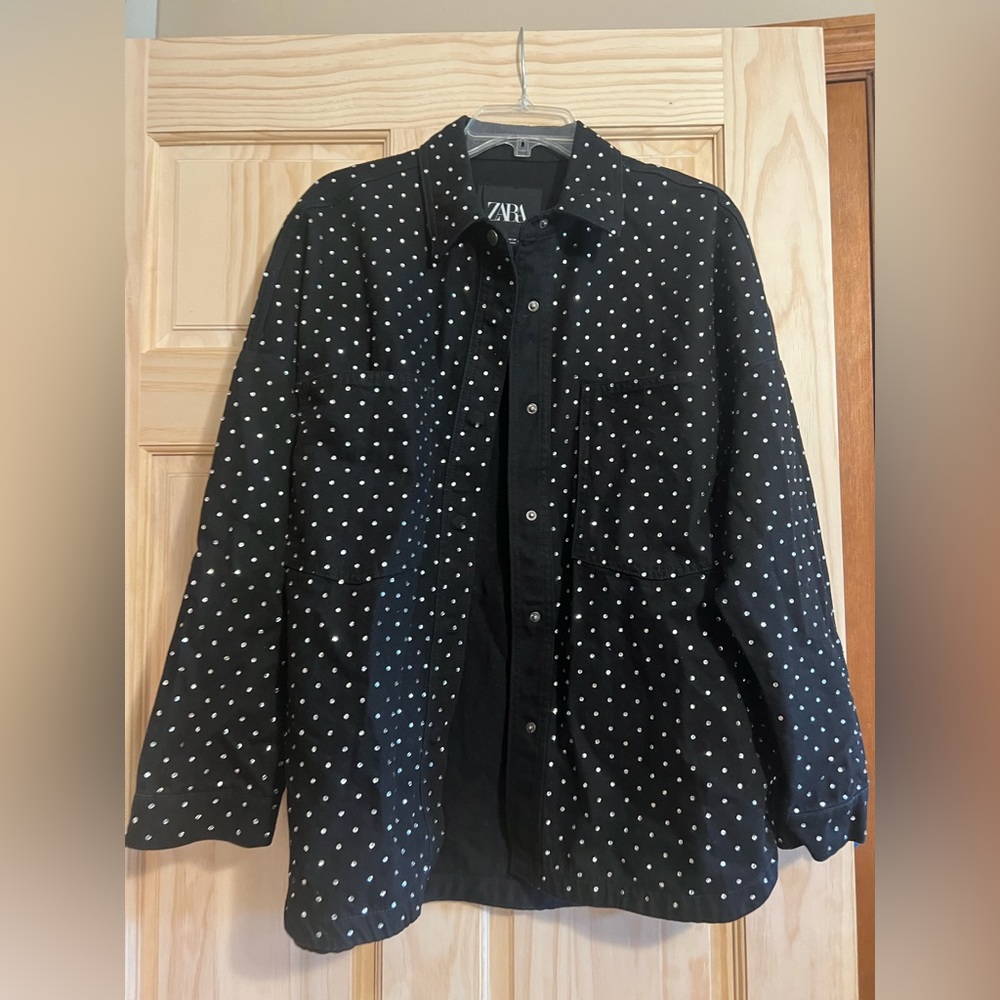Zara black jacket size Large